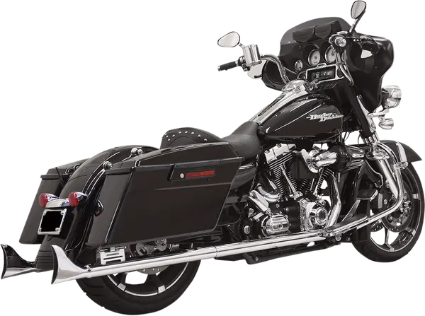Silencieux Fishtail Slip-On Harley Touring 1995-2016 - Bassani Xhaust - 33" Chrome