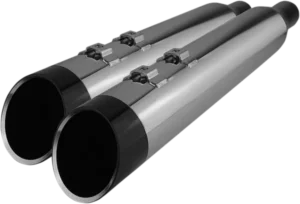 Silencieux HP-Plus Slip-On pour Harley Touring 1996-2016 - Khrome Werks Chrome & Embouts Noirs Edge