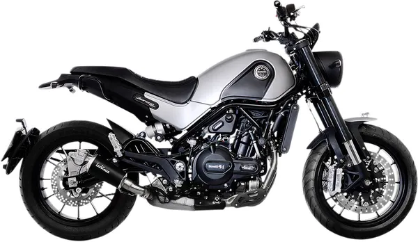 Silencieux inox noir LV-10 Black Edition - Benelli Leoncino 500 (2017-2023) - LeoVince - Réf. 15226B