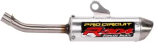 Silencieux Pro Circuit R-304 - Honda CR 125 R 2000 2001 - Aluminium brossé & Inox
