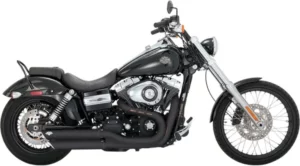 Silencieux Slip-On 3" Harley Dyna Fat Bob & Wide Glide 2008-2017 - Vance & Hines Twin Slash Noir