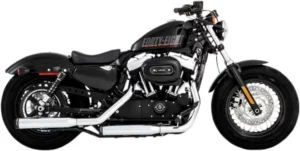 Silencieux Slip-On 3" pour Harley-Davidson Sportster XL (2014+) - RINEHART RACING – Chrome & Embouts Noir