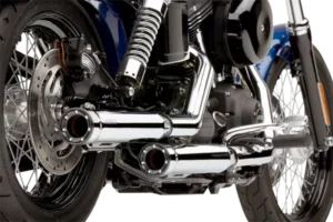 Silencieux Slip-On Harley Dyna 1995–2017 - Cobra Race Pro Tip Straight Cut Chrome
