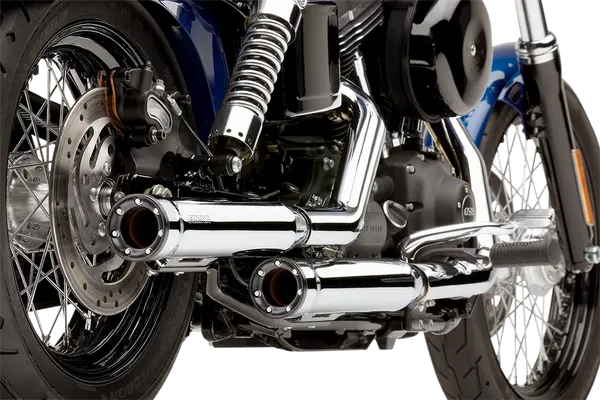 Silencieux Slip-On Harley Dyna 1995–2017 - Cobra Race Pro Tip Straight Cut Chrome