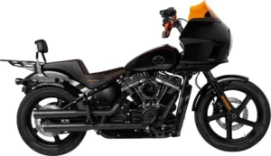Silencieux Slip-On Harley Softail (2018-2024) - Cobra Race Pro Tip Noir Chromé