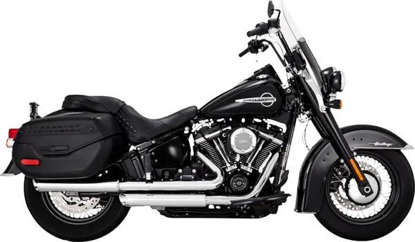 Silencieux Slip-On Harley Softail Deluxe & Heritage 2018-2024 - Vance & Hines Twin Slash PCX Chrome
