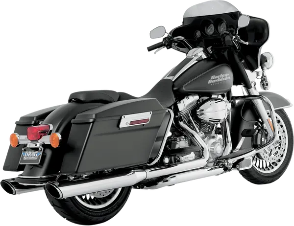 Silencieux Slip-On Harley Touring 1995-2016 Chrome - Vance & Hines Twin Slash