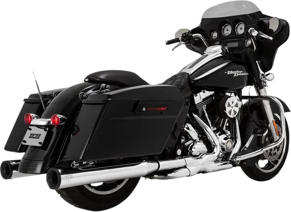Silencieux Slip-On Harley Touring 1995-2016 – Vance & Hines Eliminator 400 Chrome & Noir