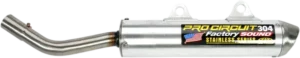 Silencieux Slip-On Kawasaki KX 250 2005-2007 – Pro Circuit 304 Factory Sound – Aluminium brossé & Inox