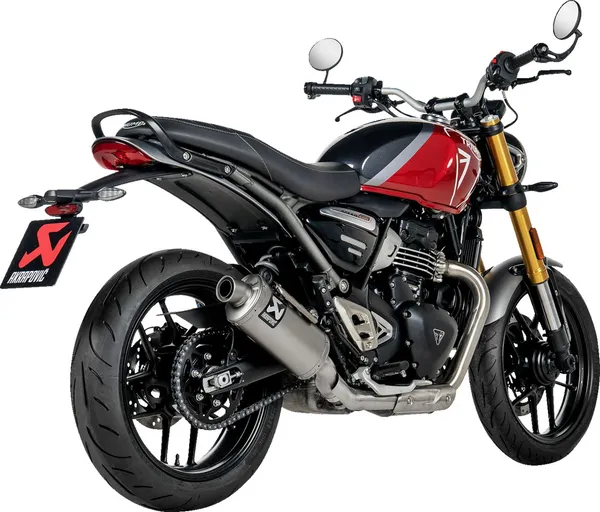 Silencieux Slip-On moto Triumph Scrambler 400 X & Speed 400 2024+ Akrapovic Titane Homologué ECE