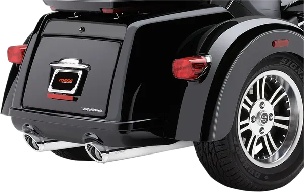 Silencieux Slip-On Slash Cut Chrome - Harley Tri Glide Ultra & Street Glide Trike 2009-2025 - COBRA
