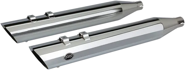 Silencieux Slip-On Slash Cut Chrome pour Harley-Davidson Touring 1995-2016 - S&S Cycle