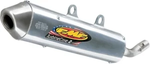 Silencieux TurbineCore 2.1 Slip-On FMF – Husqvarna TC 125 / TE 150 & KTM 125/150 – 2016 à 2019 – Aluminium embout inox – 025193