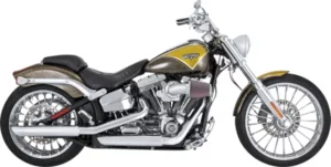 Silencieux Twin Slash PCX Slip-On Harley-Davidson Softail 2007-2017 Vance & Hines Chrome 16335