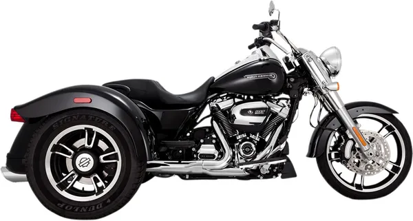 Silencieux Twin Slash Slip-On Harley-Davidson Freewheeler 2017-2025 Chrome - Vance & Hines