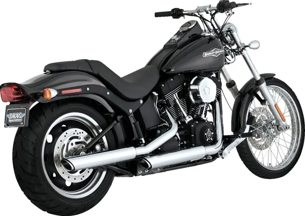 Silencieux Twin Slash Slip-On Harley-Davidson Softail 2007-2015 Chrome – Vance & Hines