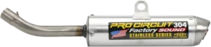 Silencieux - Yamaha YZ 125 (2000-2001) - Pro Circuit 304 Factory Sound - Aluminium brossé embout inox